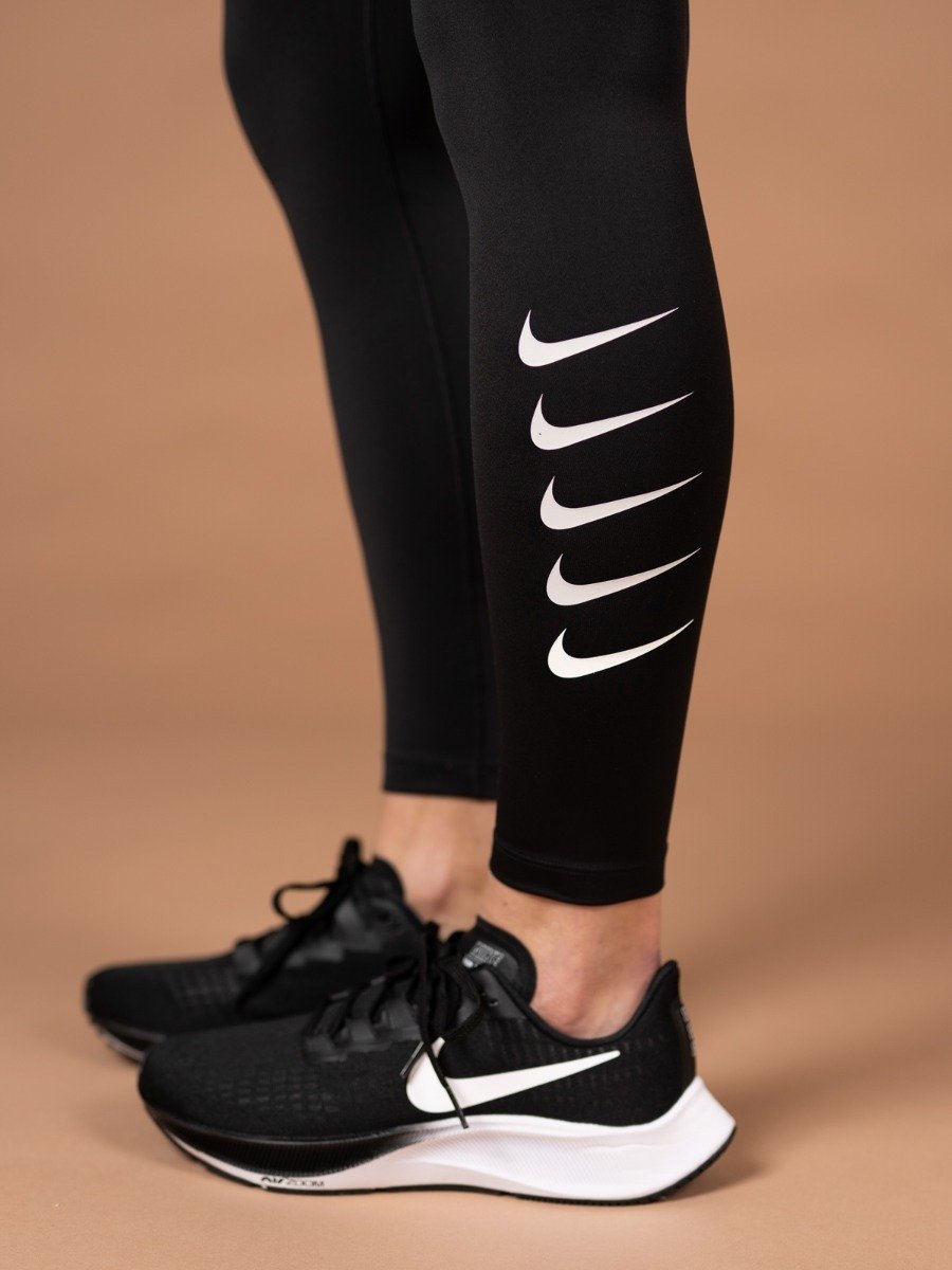 Nike Swoosh Run 7/8  Tights Black