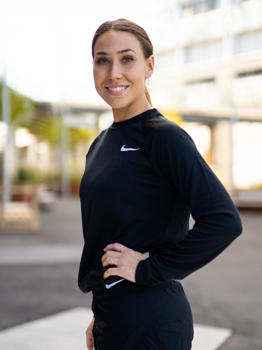 Nike Pacer Crew Long Sleeve Black/ Reflective Silver