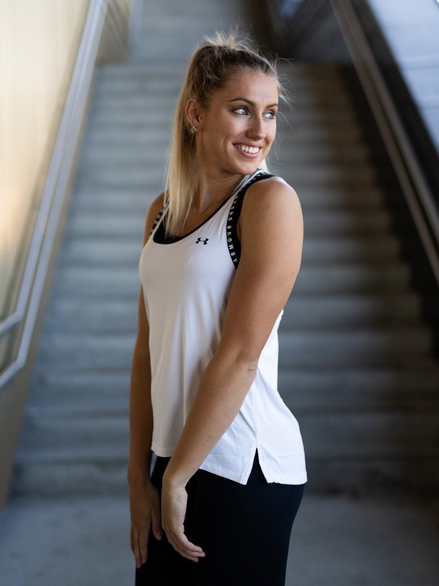Under Armour Knock Out Tank White/ Black