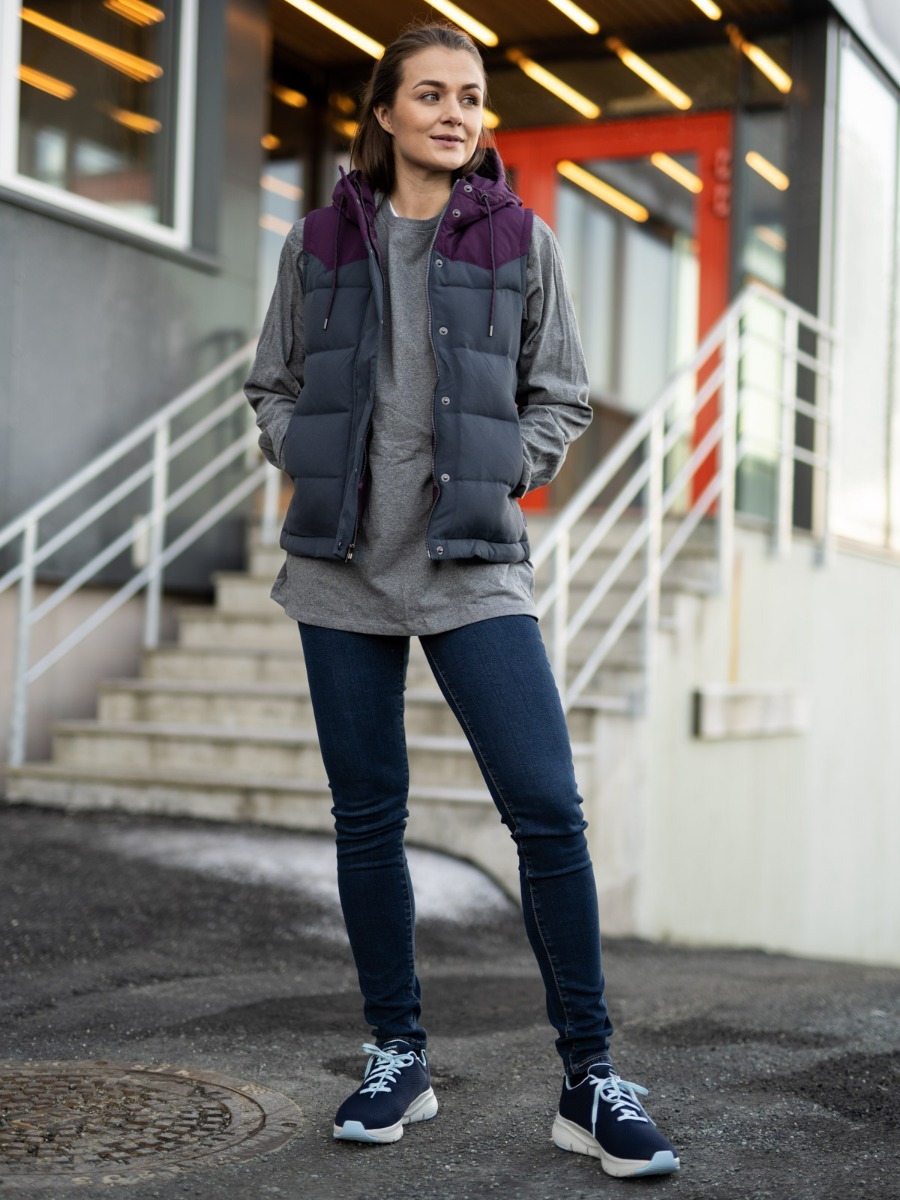 Patagonia Bivy Hooded Vest Smolder Blue/ Deep Plum