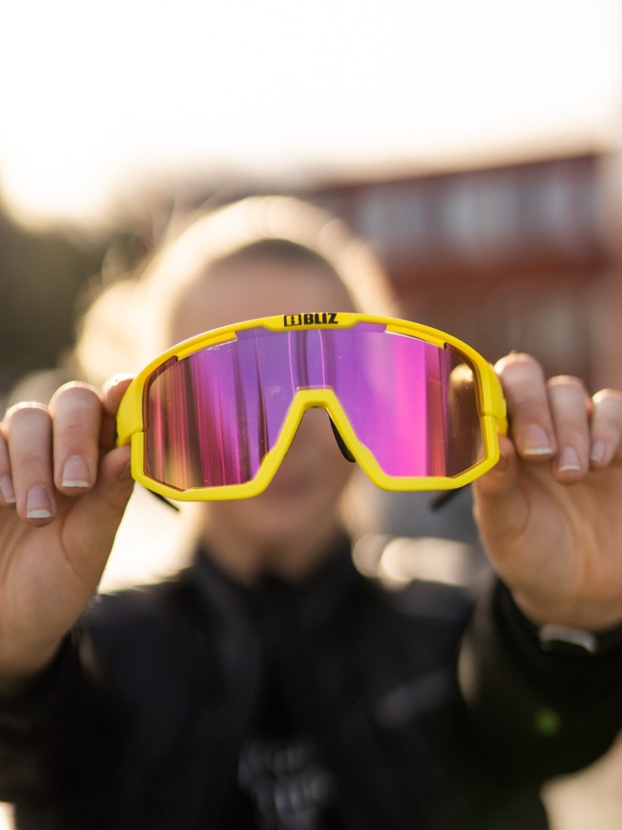 Bliz Active Fusion Matt Neon Yellow/Brown Purple Multi