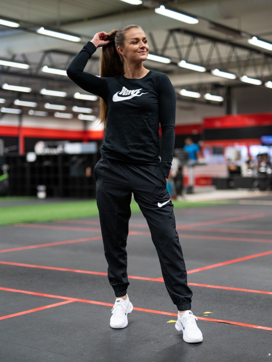 Nike Swoosh Run Track Pant Black/ Grey Fog/ White