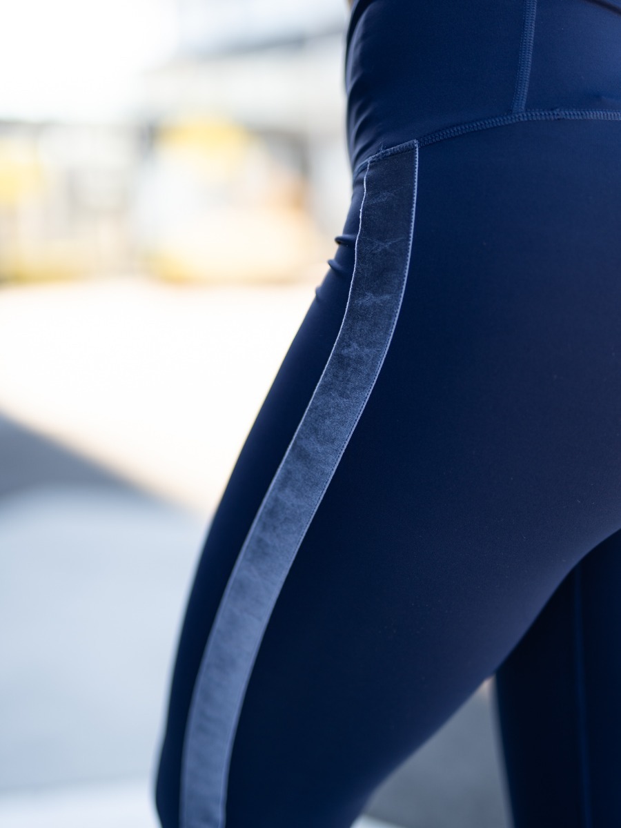 Reebok Velour Tape Tights Vector Navy