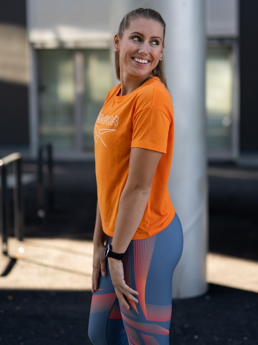Reebok Work Out Ready Sup Tee High Vis Orange
