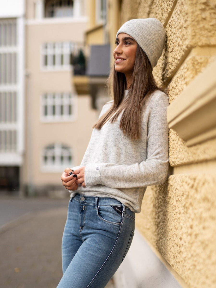 Urban Pioneers Nichelle Wool Sweater Light Grey Melange