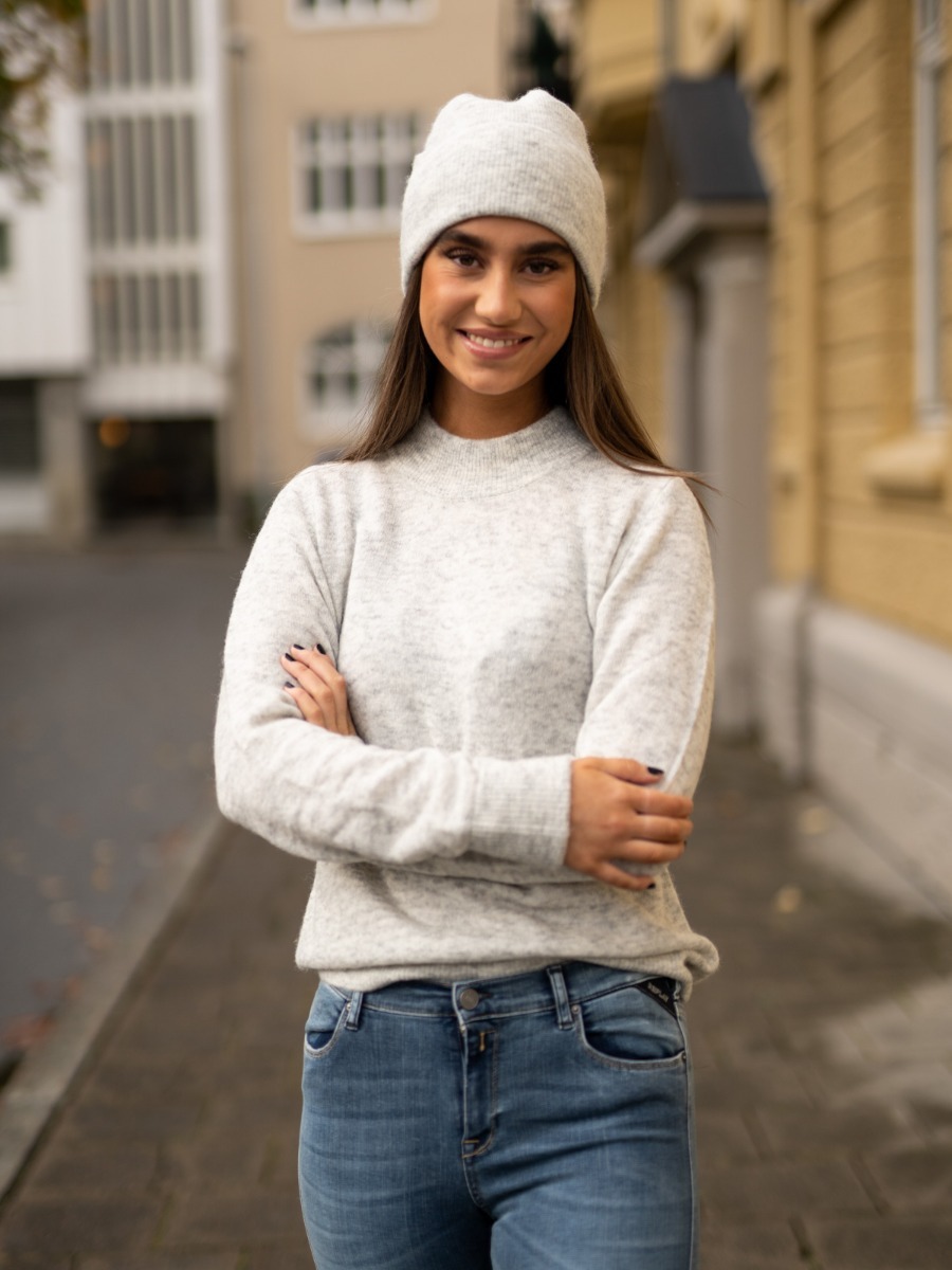 Urban Pioneers Nichelle Wool Sweater Light Grey Melange