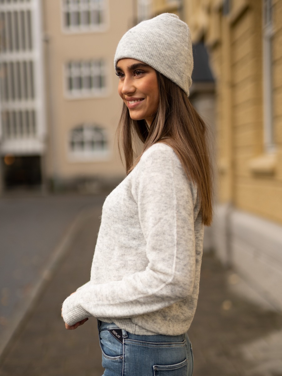 Urban Pioneers Nichelle Wool Sweater Light Grey Melange