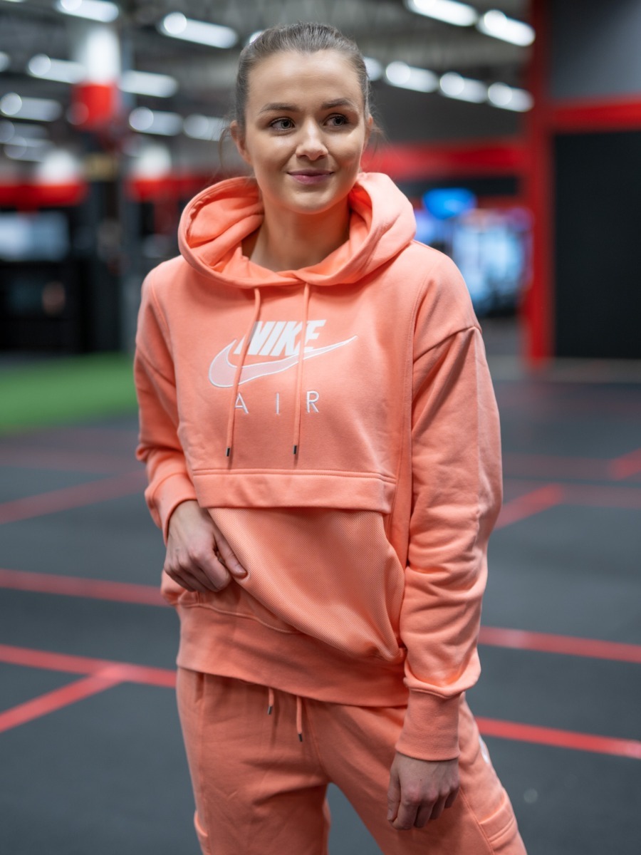 Nike Sportswear Air Hoodie Crimson Bliss/ White