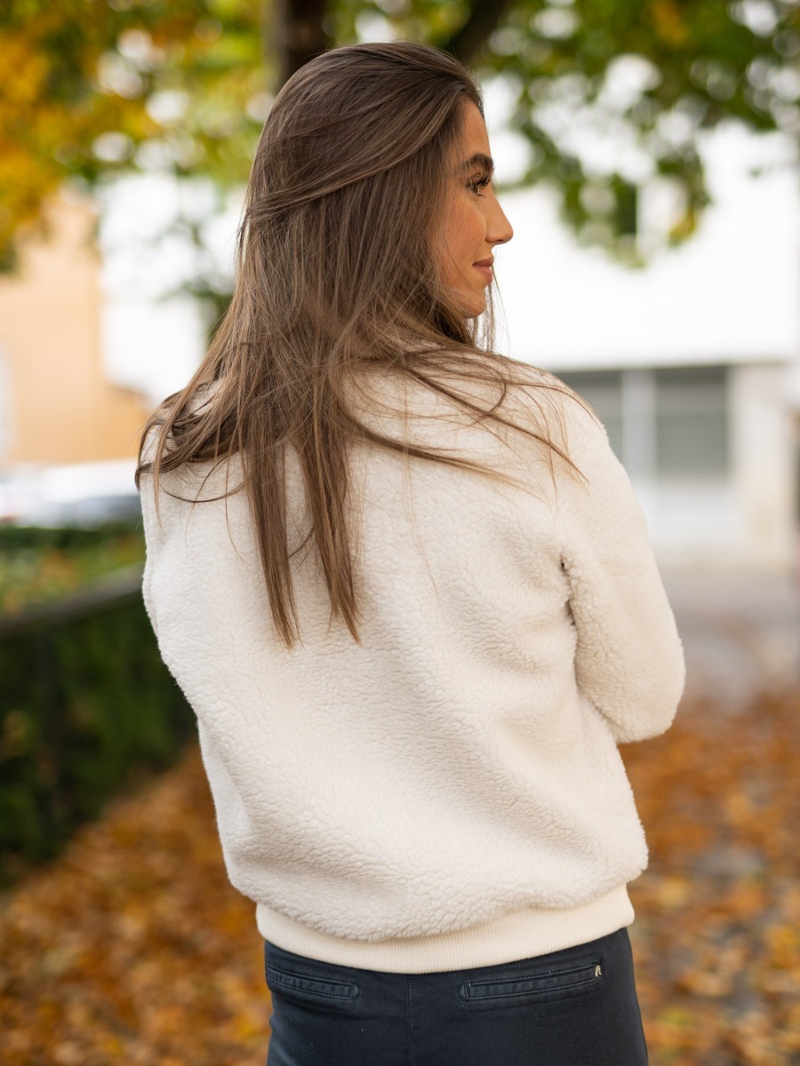 Peak Performance Pile Zip Turtleneck White