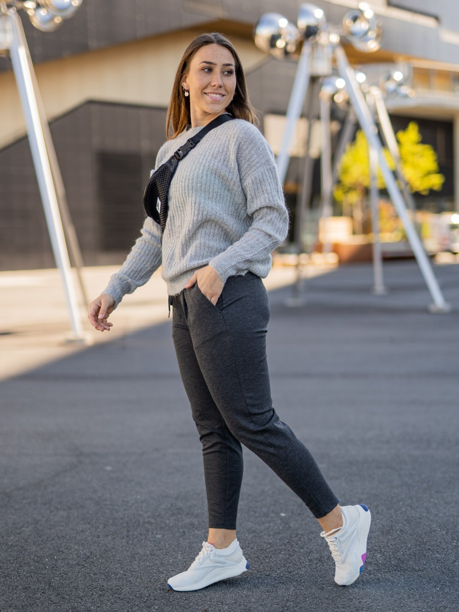 MSCH Copenhagen Femme Rib Mohair Pullover Light Grey Melange