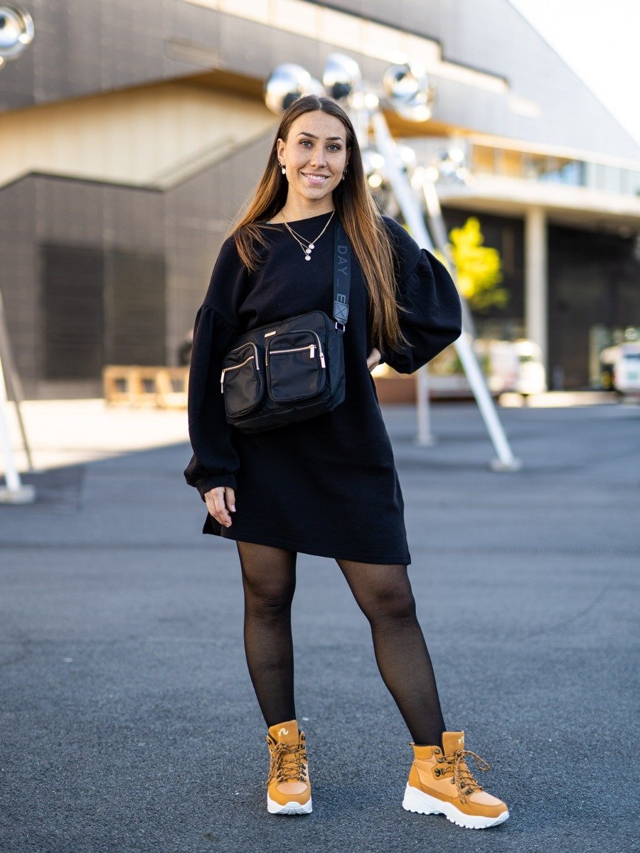 Ichi Yuna Dress Black