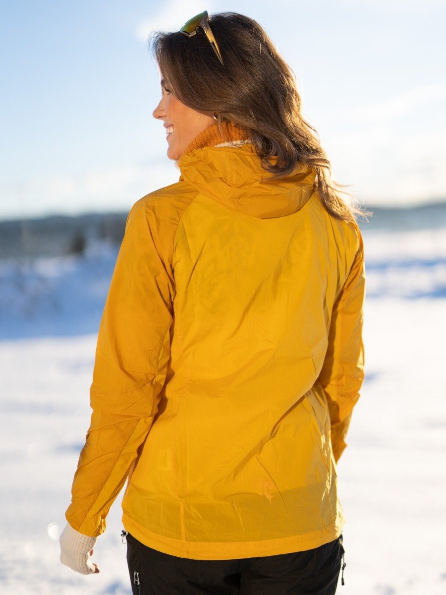 Bergans Cecilie Wind Anorak Golden Yellow/ Solid Dark Grey