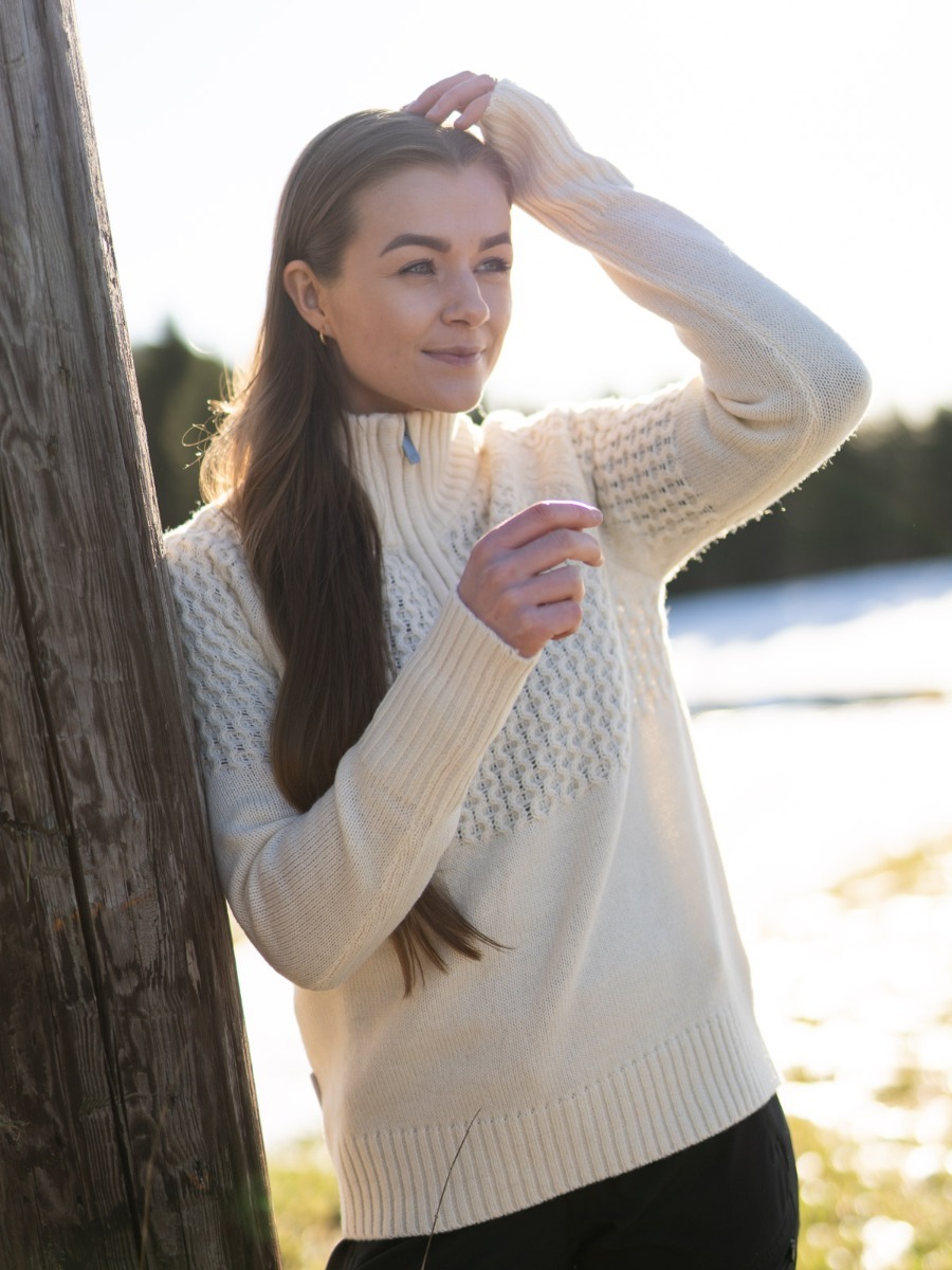 Twentyfour Mellow Wave Ull Half zip Bomull