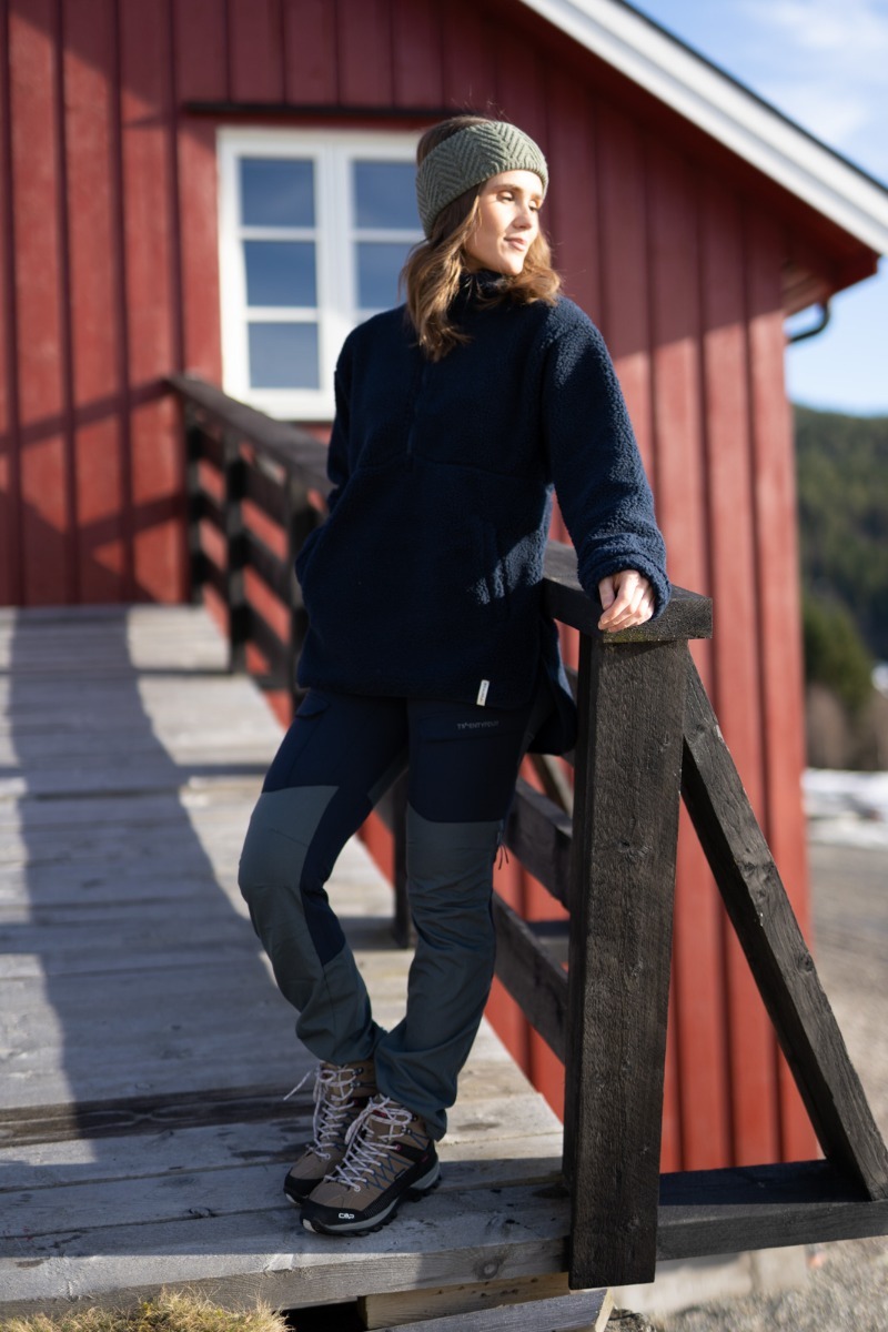 Twentyfour Mellow Pile Half Zip Blekkblå