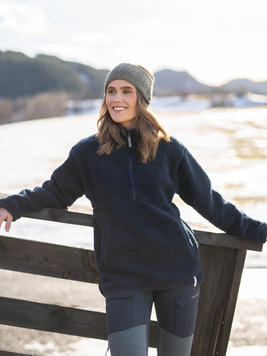 Twentyfour Mellow Pile Half Zip Blekkblå