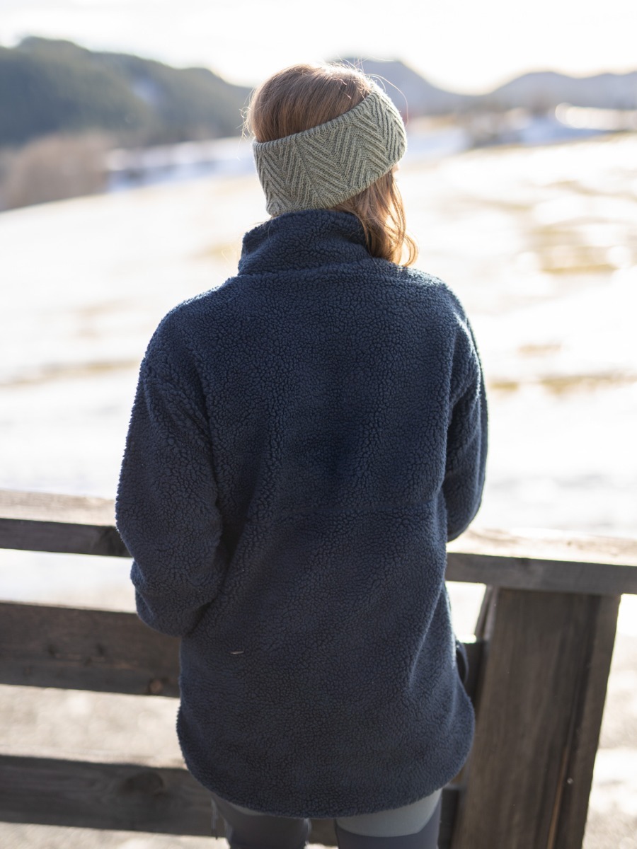 Twentyfour Mellow Pile Half Zip Blekkblå