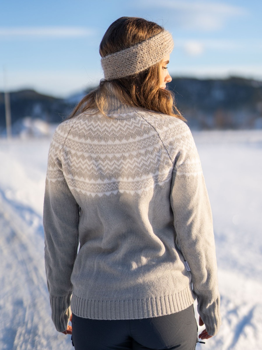 Twentyfour Freja Half Zip Genser Lys Gråmelert