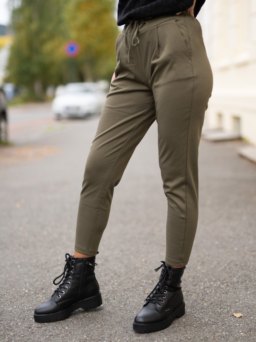 Ichi Kate Pant Cropped Kalamata