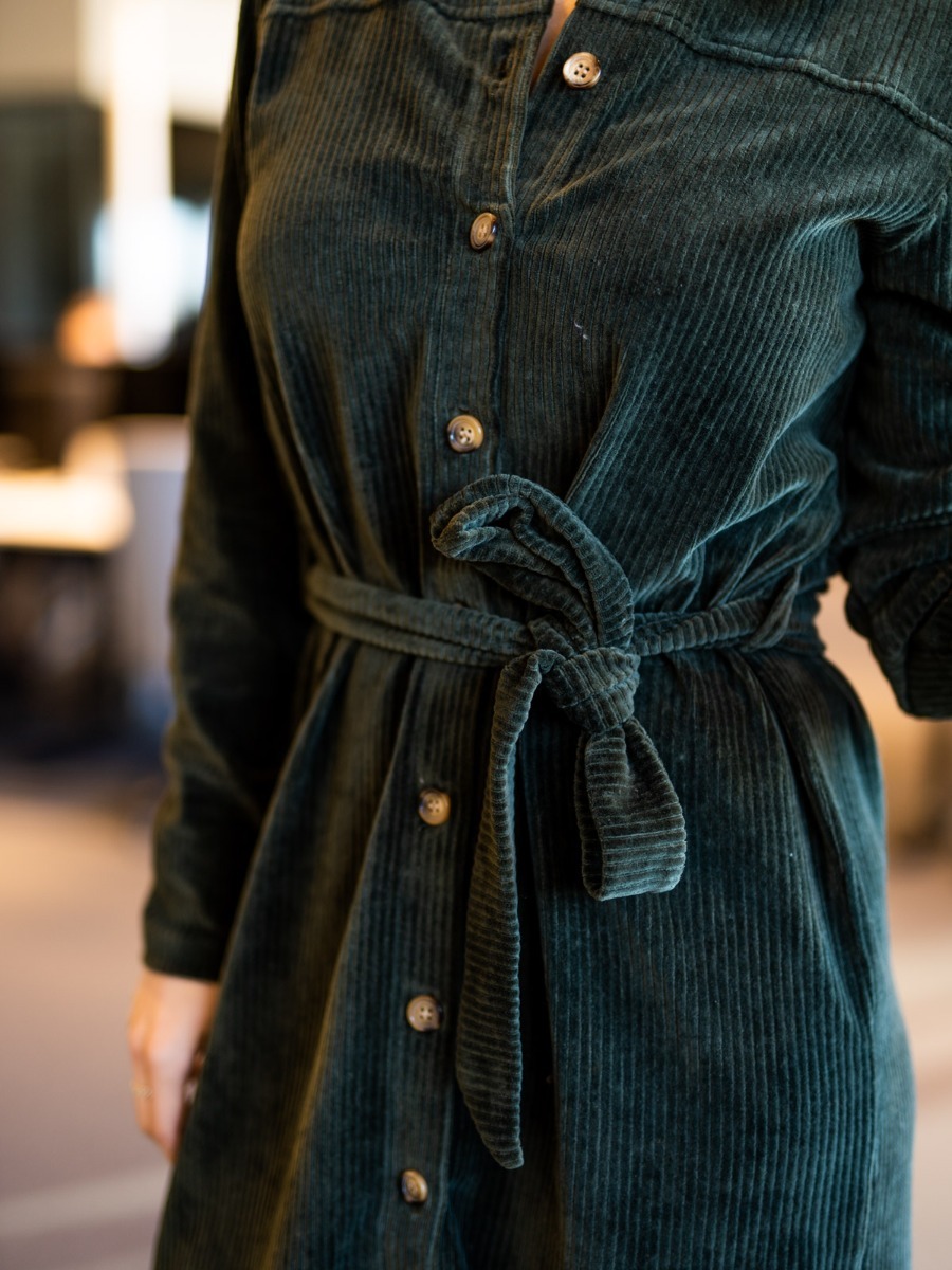 MSCH Copenhagen MSCH Copenhagen Ibine Florina Velour Shirt Dress Rosin