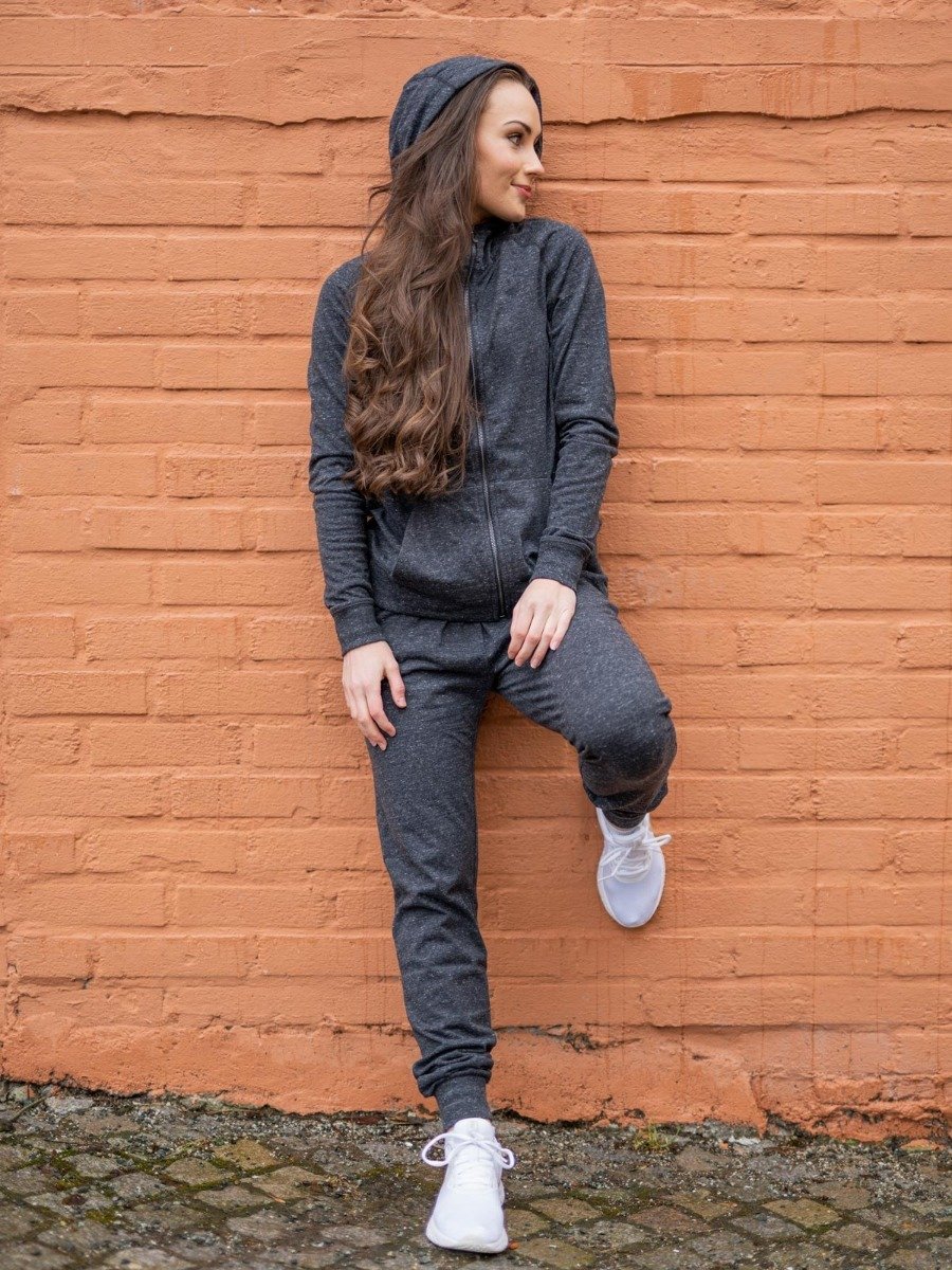 Athlecia Chestine Melange Sweat Hoody Dark Grey Melange