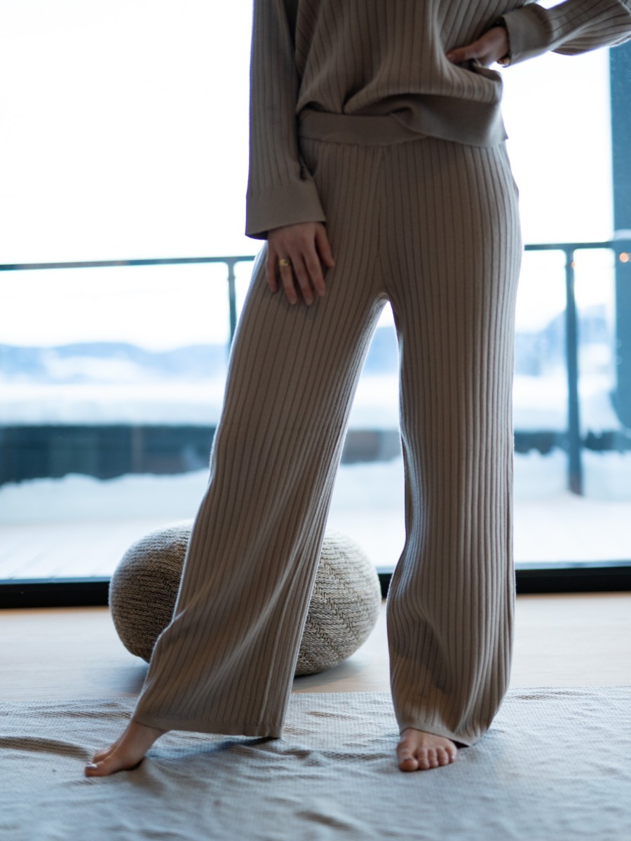 Ichi Kava Rib Pant Oxford Tan