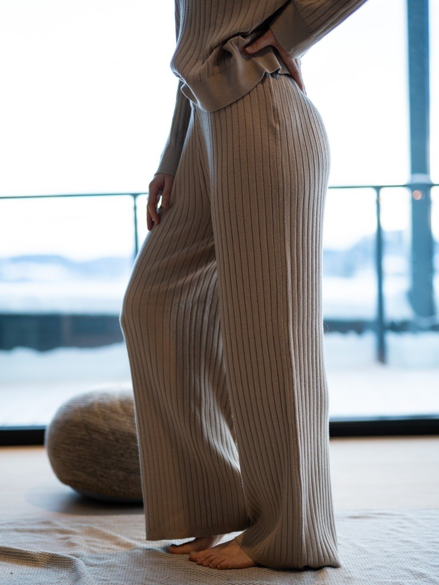 Ichi Kava Rib Pant Oxford Tan