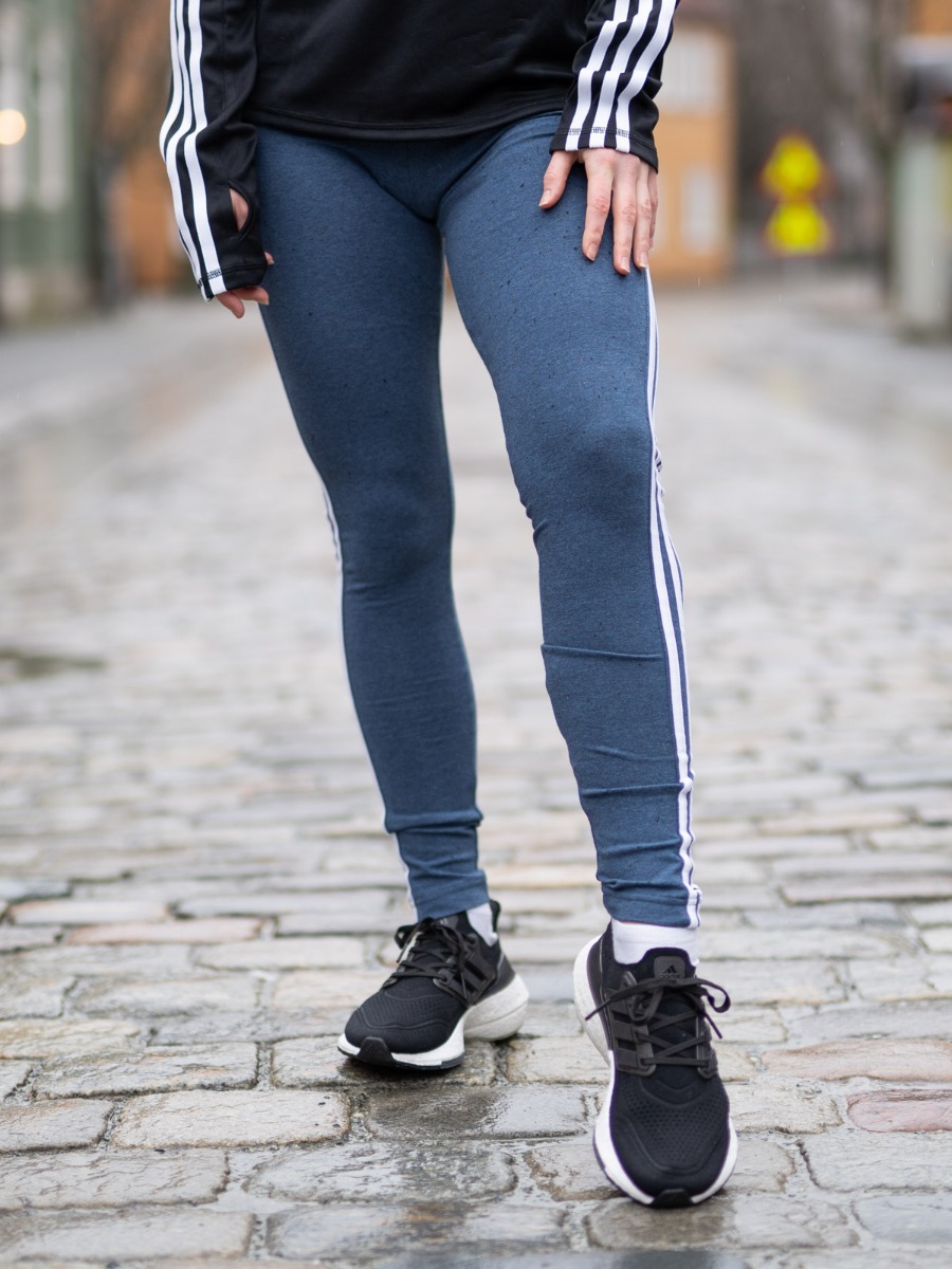 adidas 3-Stripes Legging Crew Navy Mel / White