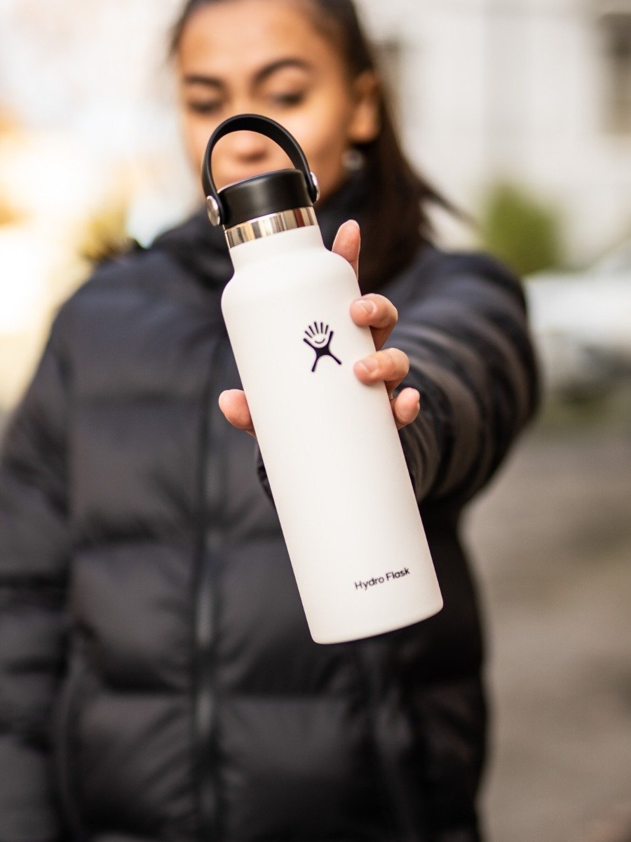 Hydro Flask 21 Oz Standard Mouth w/Flex Cap White