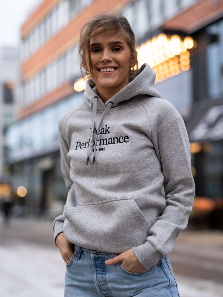 Peak Performance Original Hood Med Grey Melange