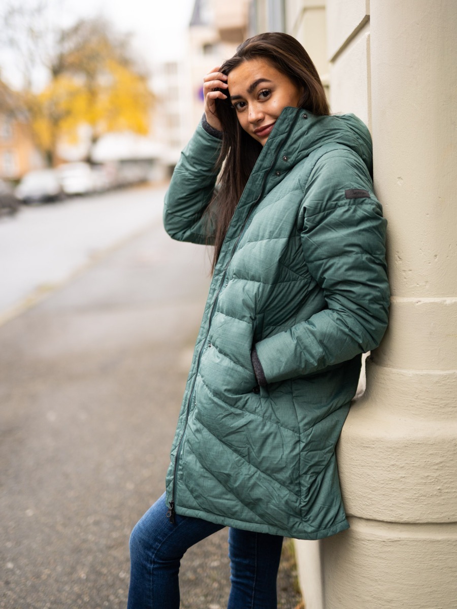 Bergans Oslo Down Light Coat w/Hood Forest Frost Melange