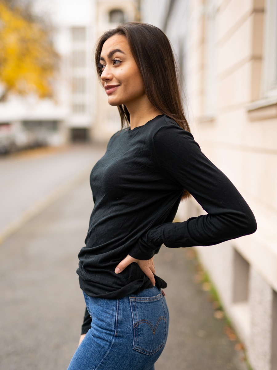 MSCH Copenhagen Mona Lyocell LS Top Black