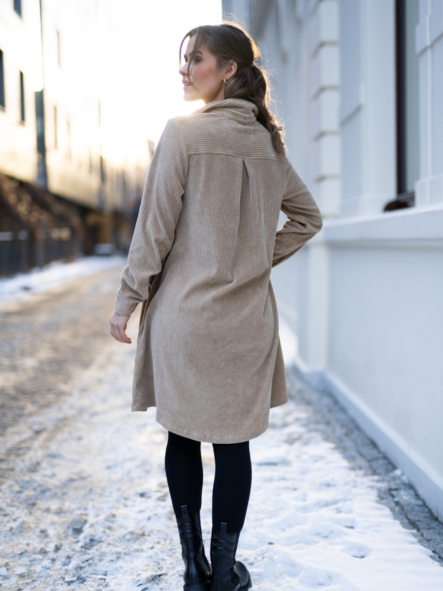 MSCH Copenhagen Ane Florina Long Sleeve Dress Cornstalk