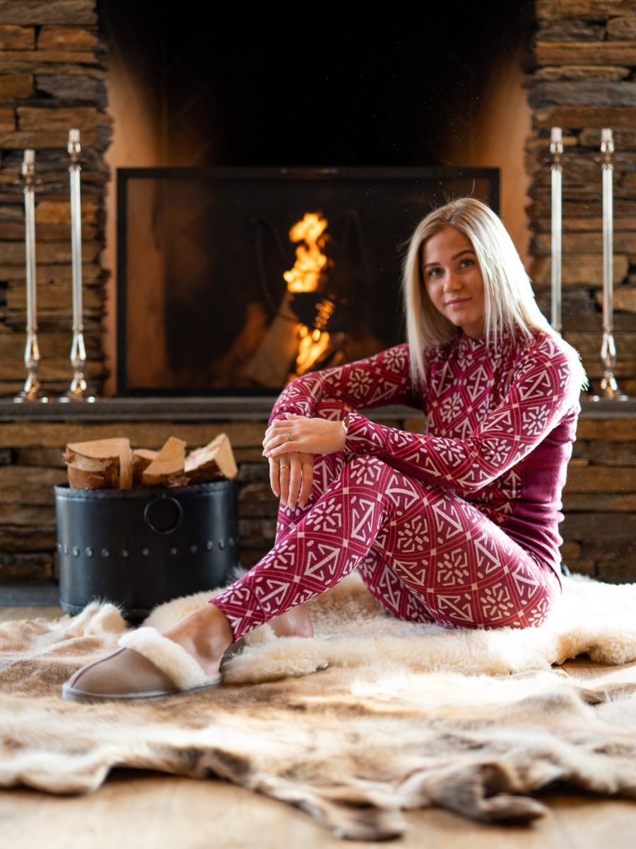 Devold Liadalsnipa Woman Long Johns Beetroot