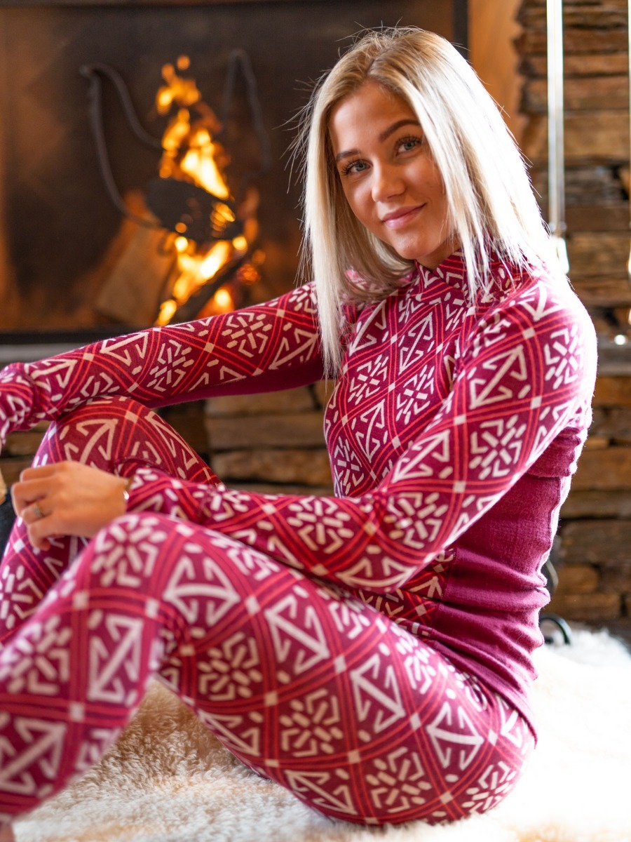 Devold Liadalsnipa Woman Long Johns Beetroot