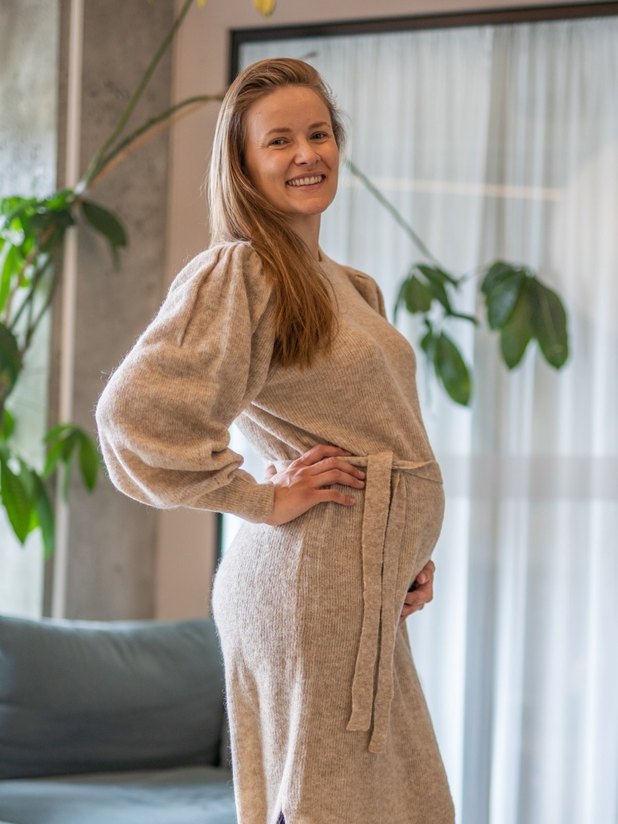 Ichi Jordan Dress Oatmeal Melange