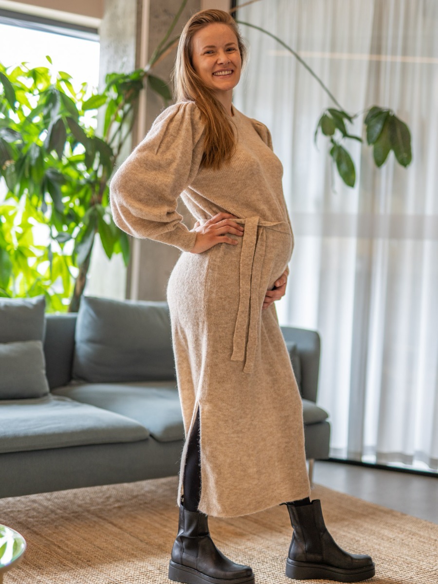 Ichi Jordan Dress Oatmeal Melange