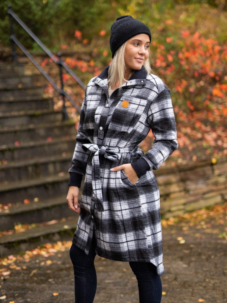 Johaug Lumber Check Shirt Jacket White