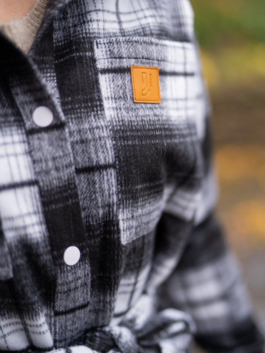 Johaug Lumber Check Shirt Jacket White