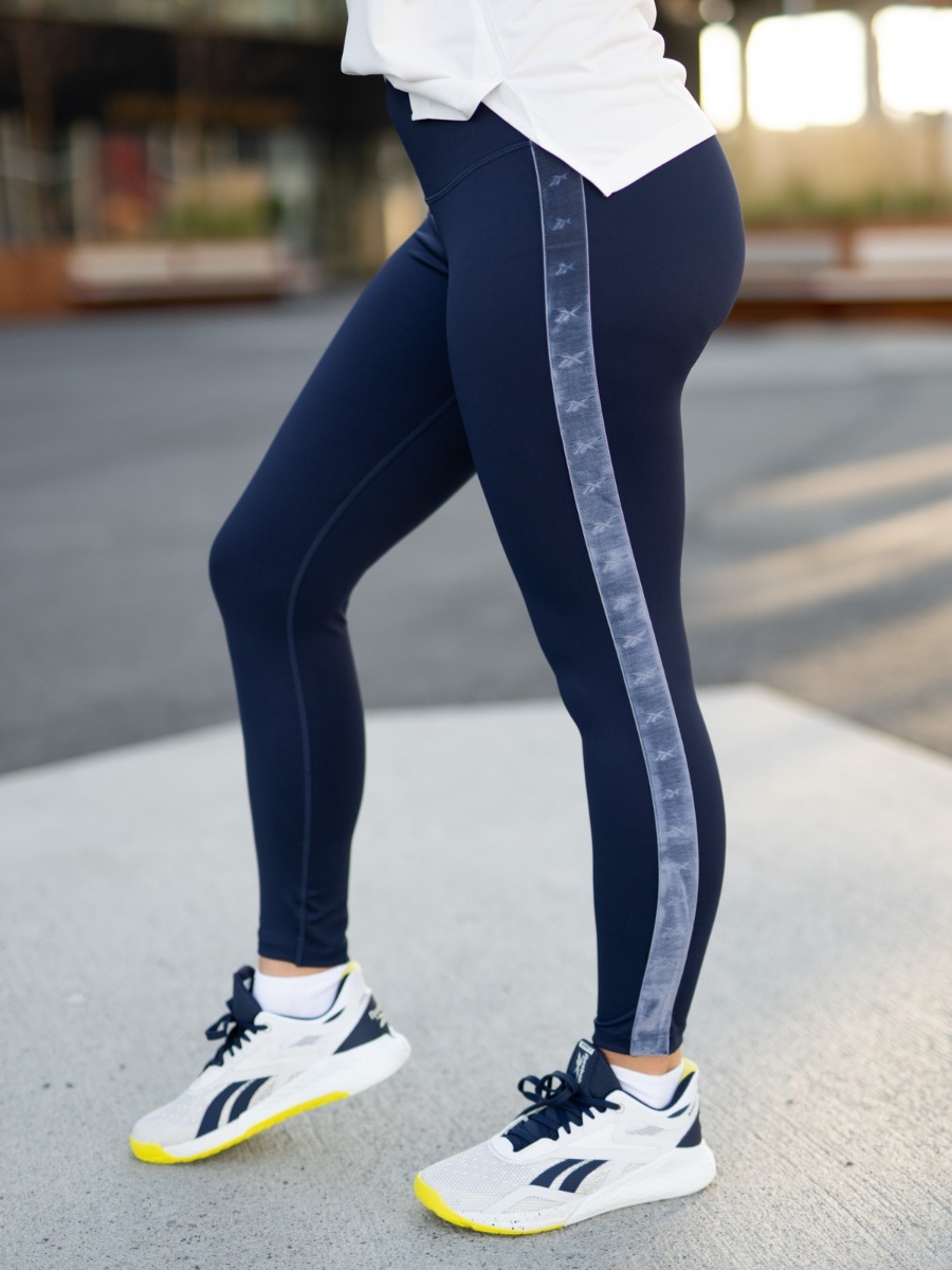 Reebok Velour Tape Tights Vector Navy