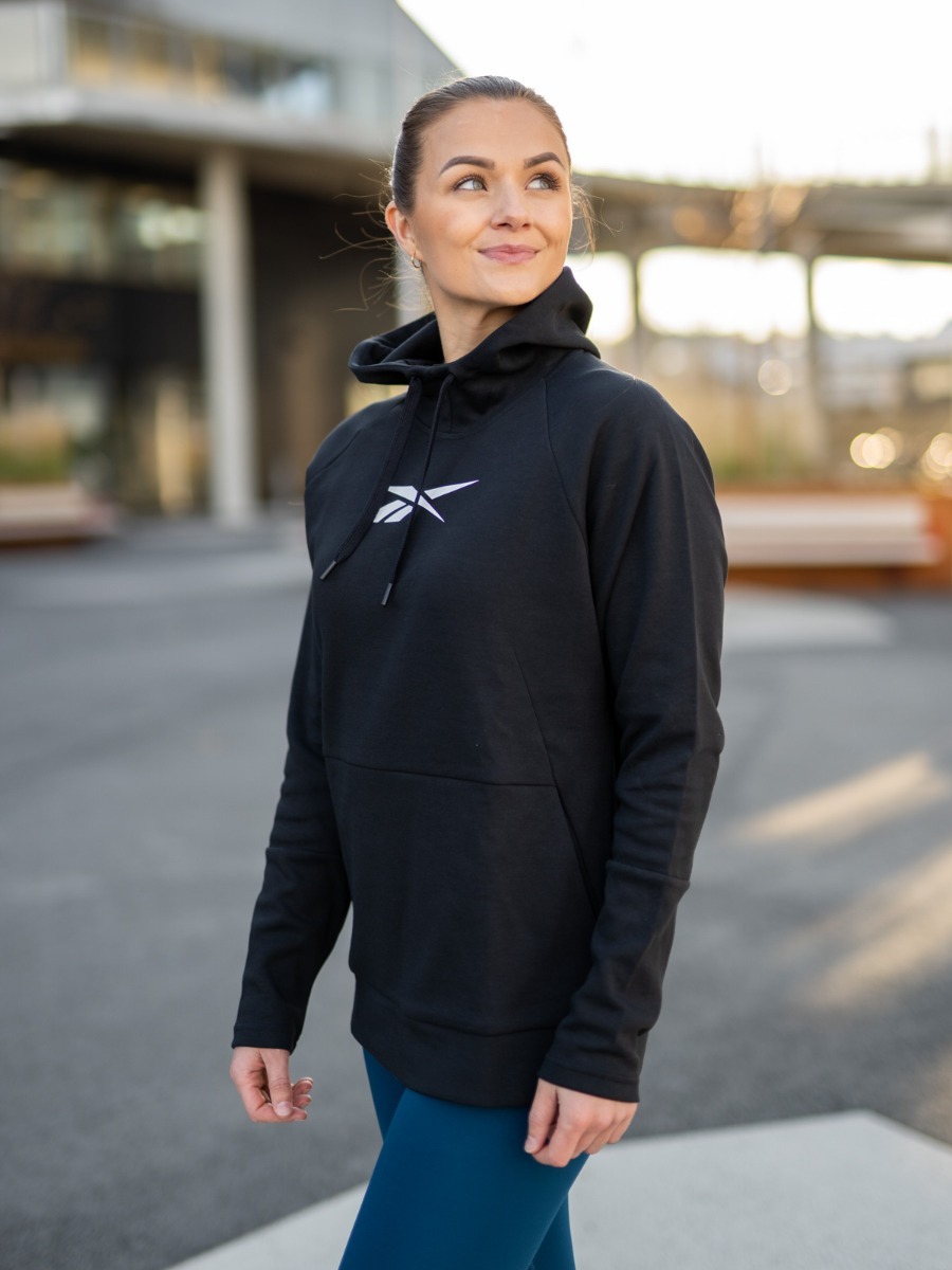 Reebok Quick Cotton Vector Hoodie Black