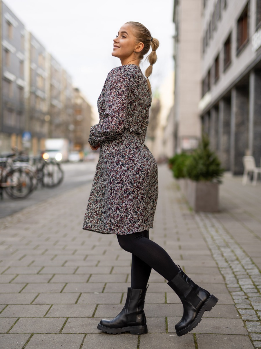 MSCH Copenhagen MSCH Copenhagen Glorie Rikkelie LS Dress Black Flower