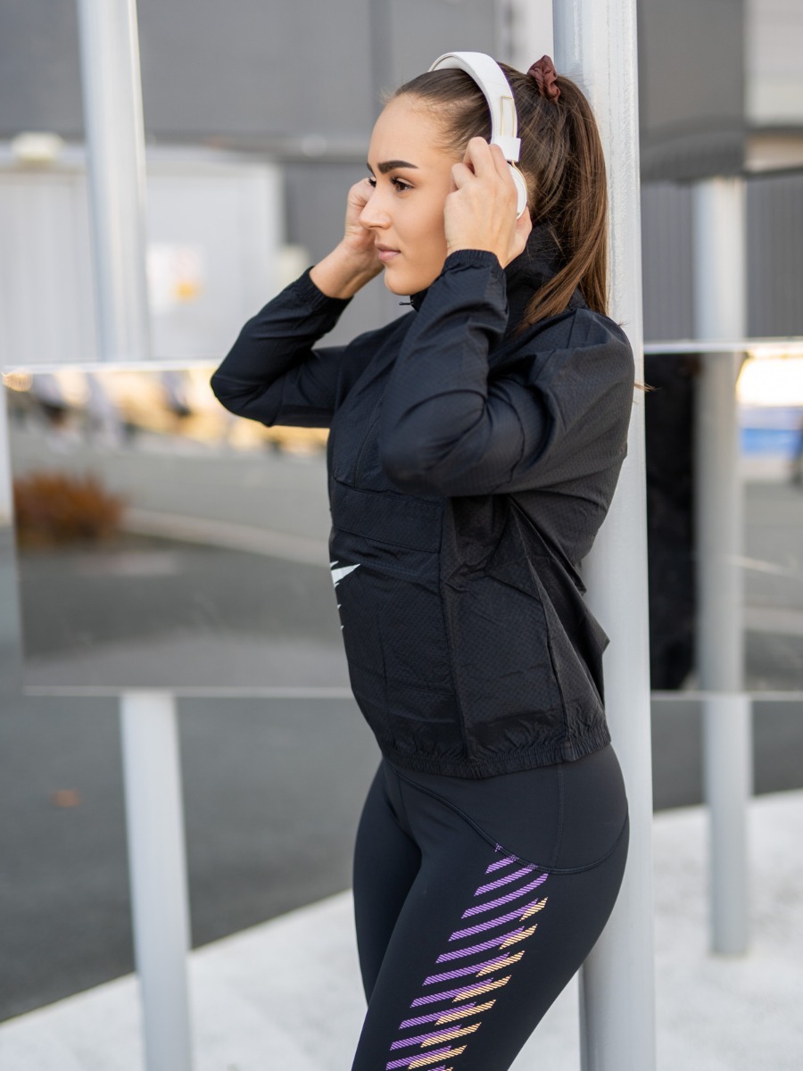 Nike Swoosh Run Half Zip Black