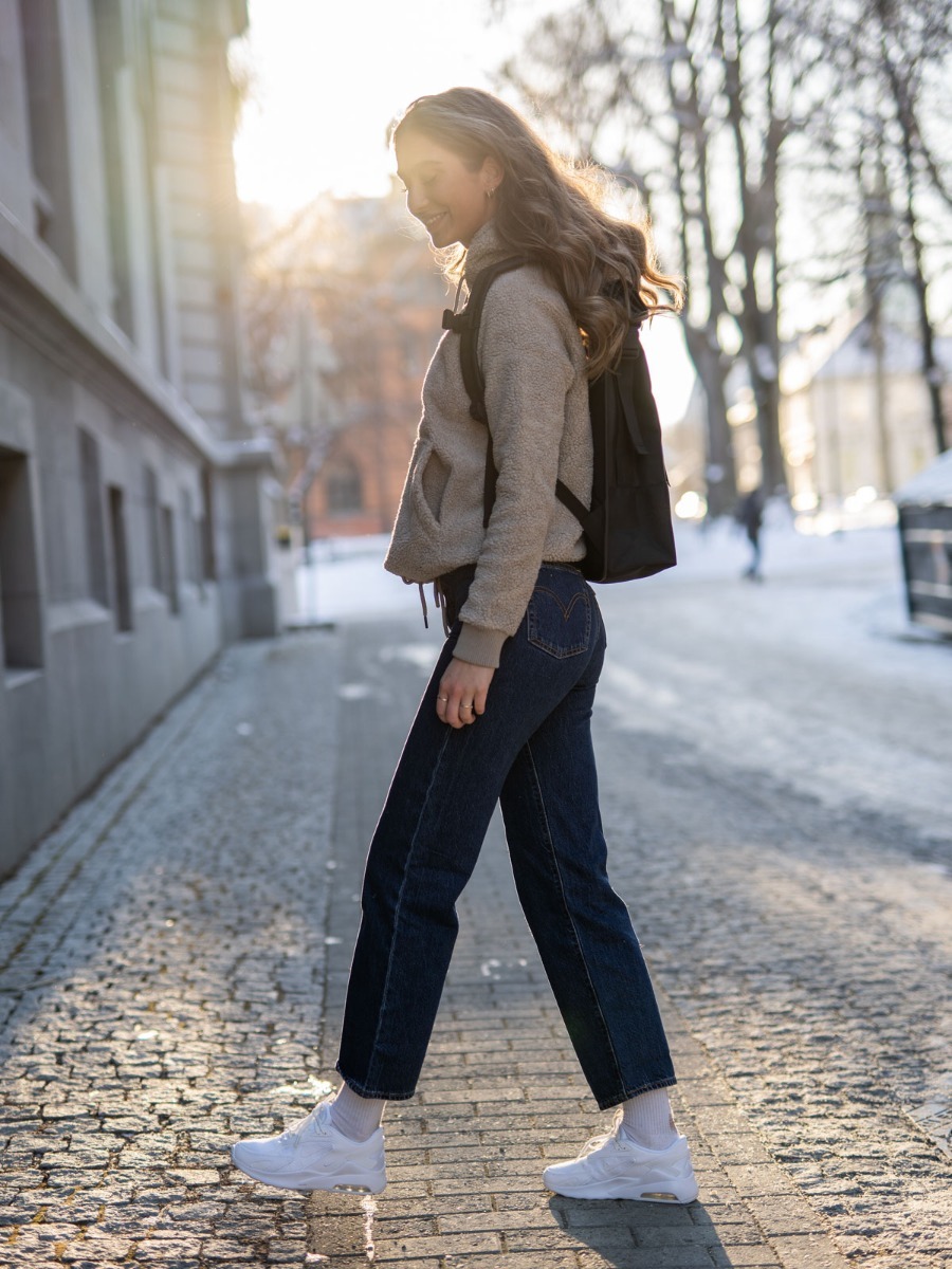 Peak Performance Original Pile Half Zip Hood Celsian Beige