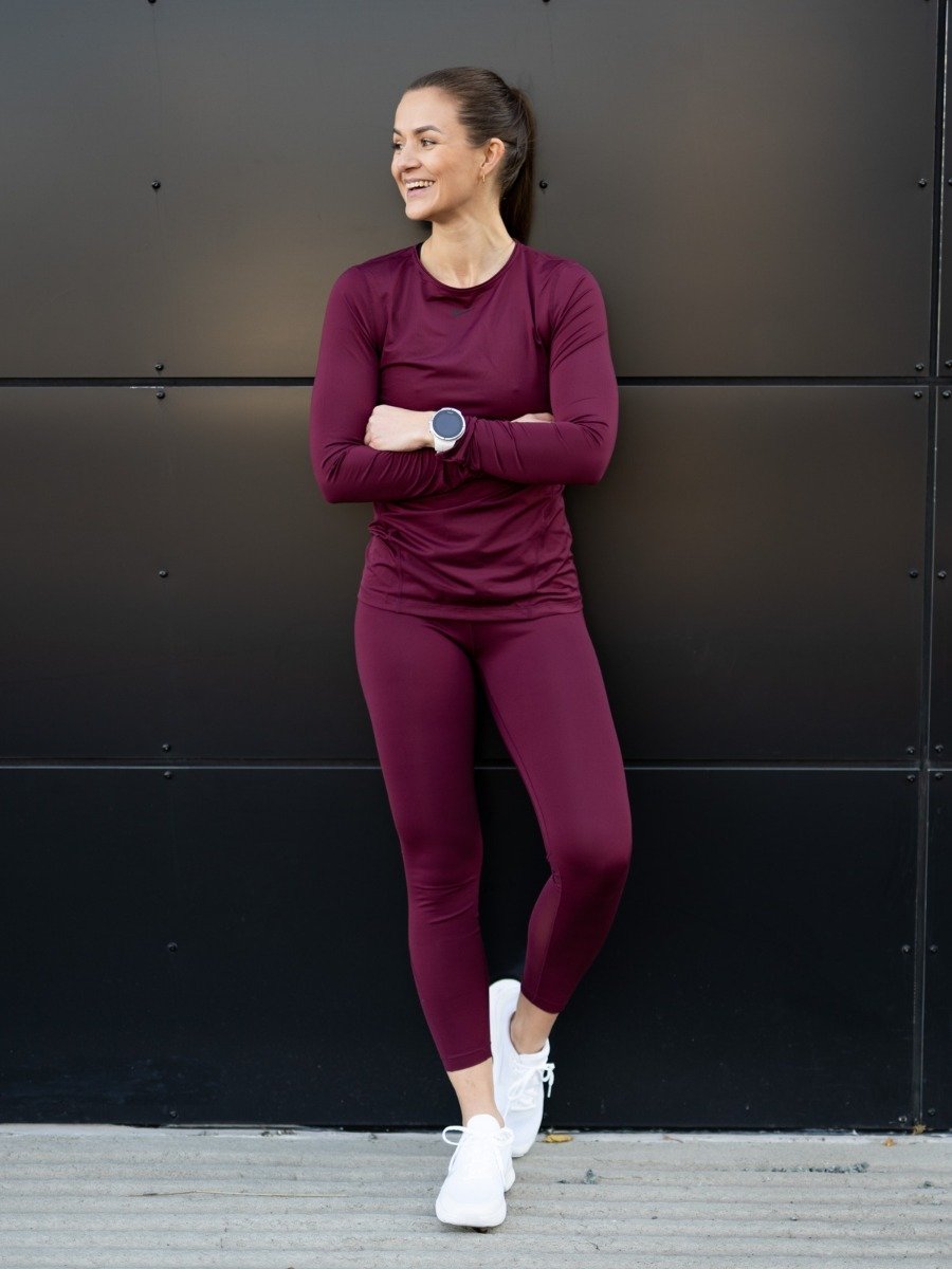 Nike Pro LS Dark Beetroot/ Black