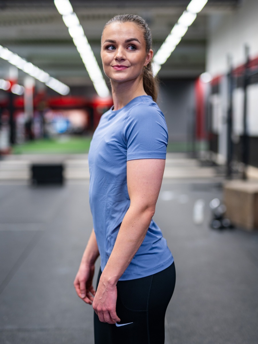 Nike Pro 365 Top Short Sleeve Essential World Indigo/ Black