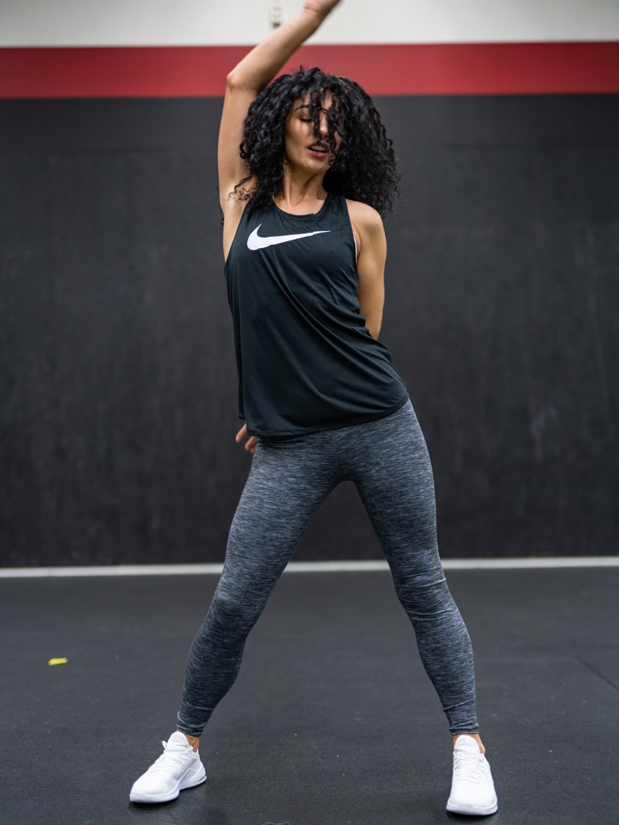 Nike One Luxe Mid Rise Heathered Tights Black/ Grey