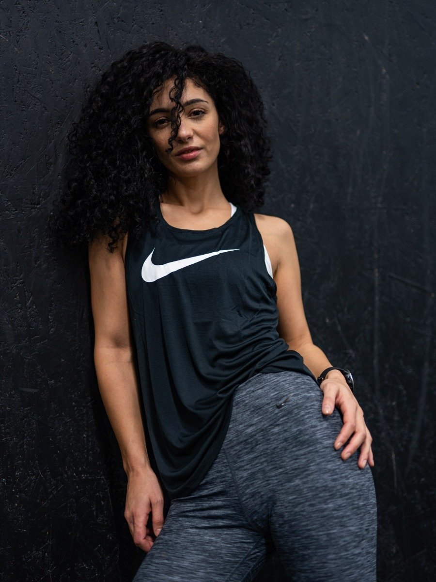 Nike Swoosh Run Tank Black/ Reflective Silver