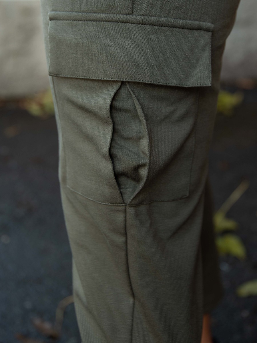 Ichi Kate Cargo Pant Cropped Kalamata