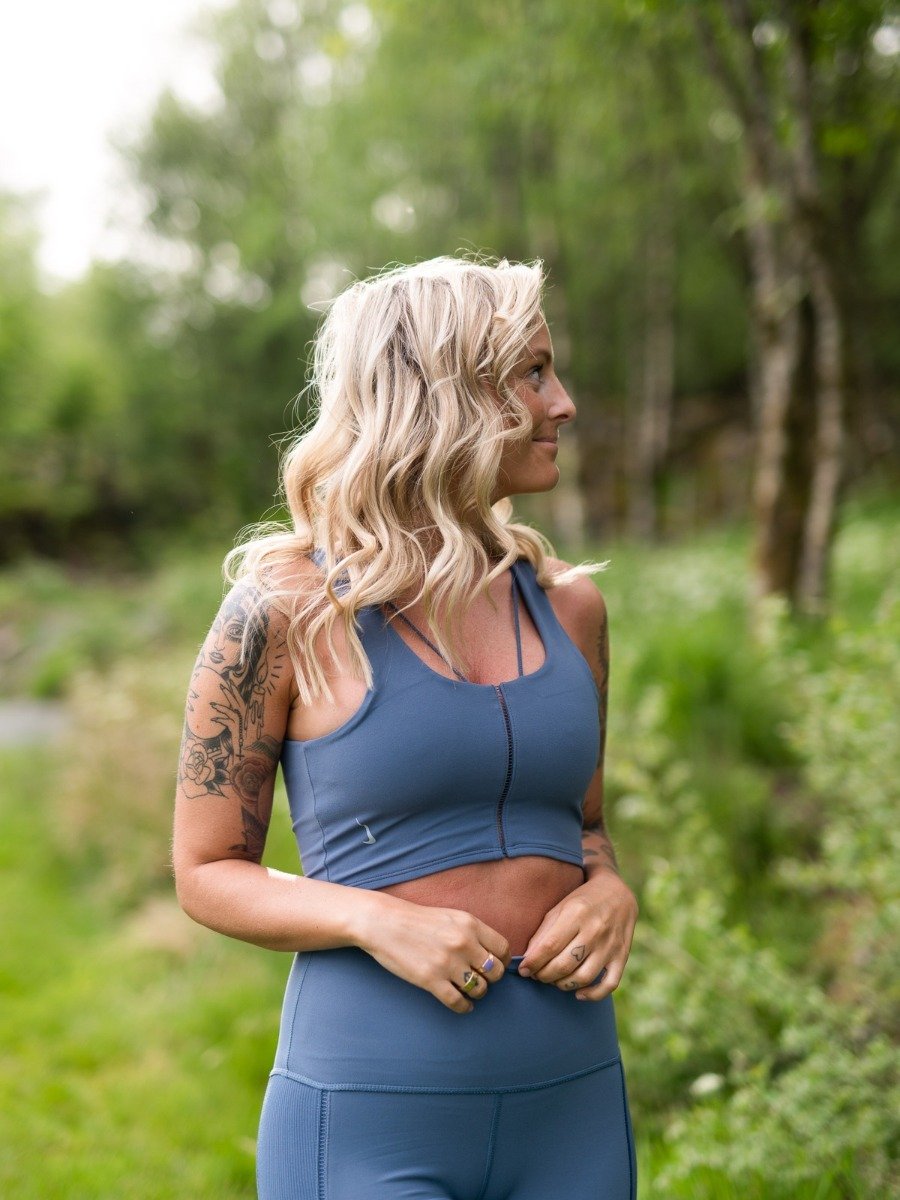 Nike Yoga Sports Bra Diffused Blue/ Obsidian Mist