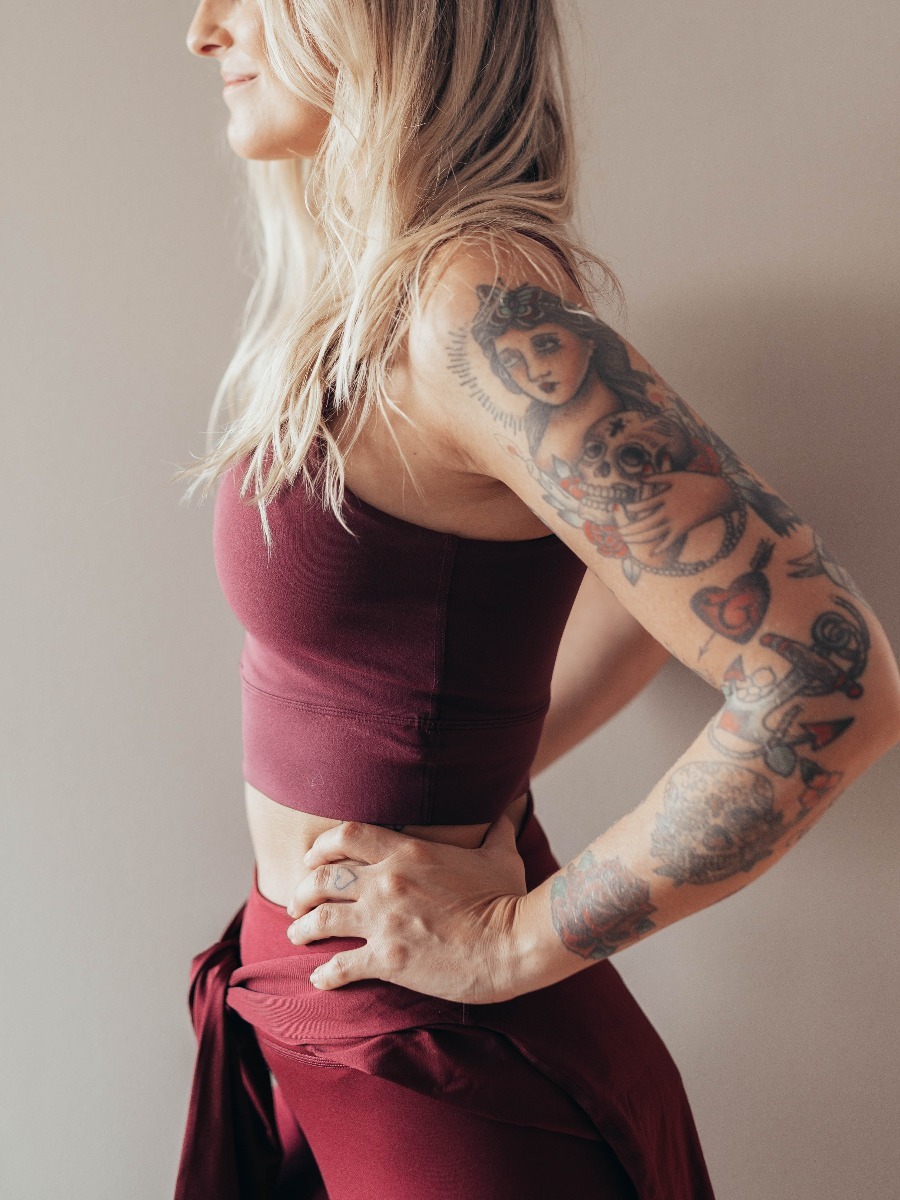 Nike Yoga Luxe Crop Tank Night Maroon/ Dark Beetroot